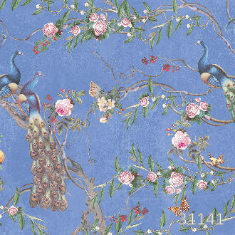 Paradise Peacocks indigo