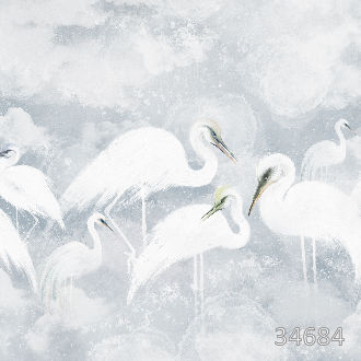 Herons in the clouds