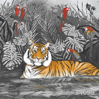 Тигр в лесу