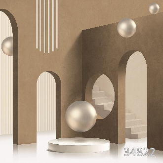 Золотые объемные фигуры