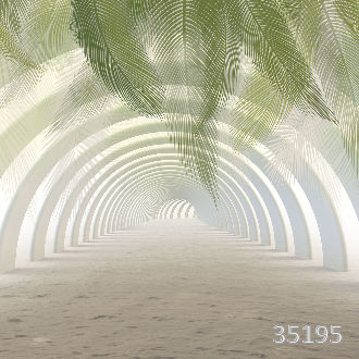 Бесконечная арка с листьями